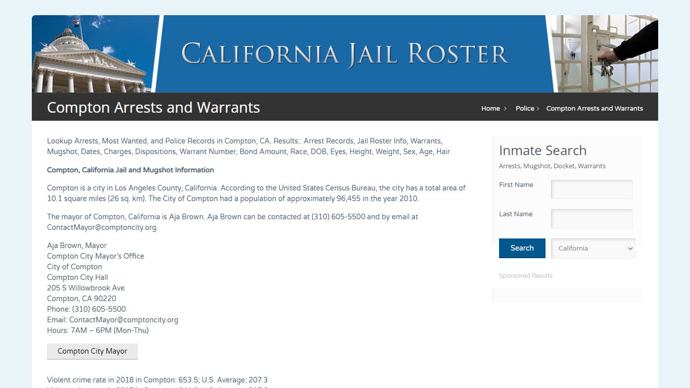 Compton Arrests and Warrants | Jail Roster Search